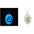 2016 China Factory Love Necklace Big Luminous Stone Stainless Steel Necklace